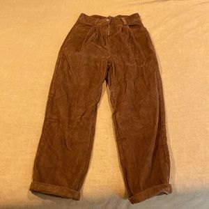 Brown corduroy trousers